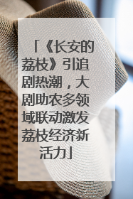 《长安的荔枝》引追剧热潮，大剧助农多领域联动激发荔枝经济新活力