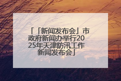 「新闻发布会」市政府新闻办举行2025年天津防汛工作新闻发布会