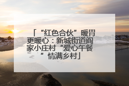 “红色合伙”暖胃更暖心：新城街道阎家小庄村“爱心午餐”情满乡村
