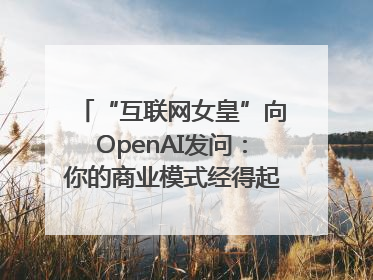 “互联网女皇”向OpenAI发问：你的商业模式经得起价格战考验么？