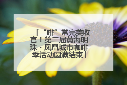 “啡”常完美收官！第二届黄海明珠・凤凰城市咖啡季活动圆满结束