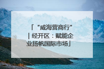 “威海营商行”｜经开区：赋能企业扬帆国际市场