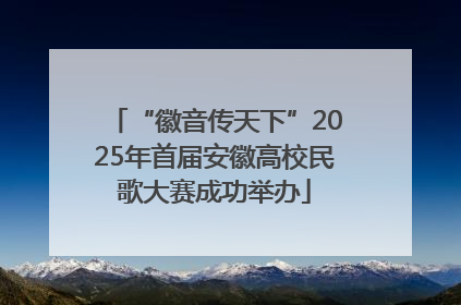 “徽音传天下”2025年首届安徽高校民歌大赛成功举办
