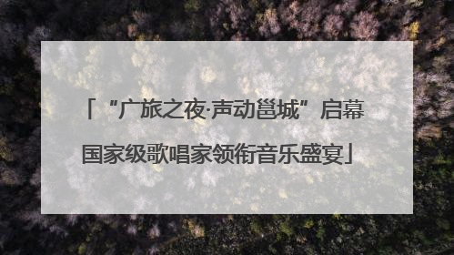 “广旅之夜·声动邕城”启幕 国家级歌唱家领衔音乐盛宴