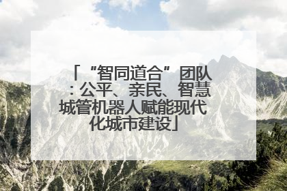 “智同道合”团队：公平、亲民、智慧城管机器人赋能现代化城市建设