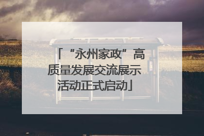 “永州家政”高质量发展交流展示活动正式启动