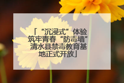 “沉浸式”体验 筑牢青春“防毒墙” 清水县禁毒教育基地正式开放