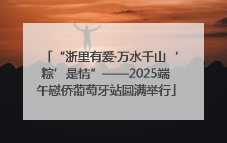 “浙里有爱·万水千山‘粽’是情”——2025端午慰侨葡萄牙站圆满举行