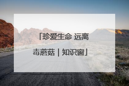 珍爱生命 远离毒蘑菇｜知识窗