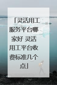 灵活用工服务平台哪家好 灵活用工平台收费标准几个点