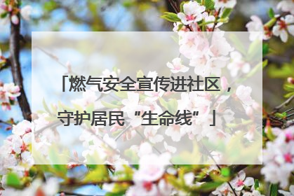 燃气安全宣传进社区，守护居民“生命线”
