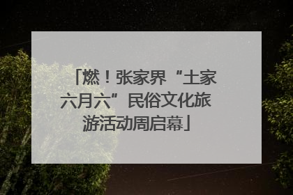 燃！张家界“土家六月六”民俗文化旅游活动周启幕