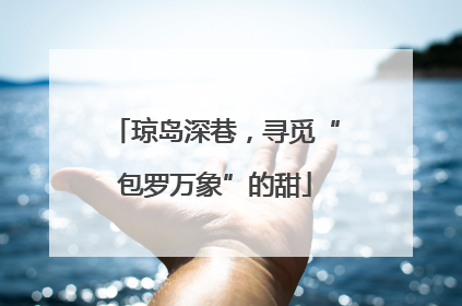 琼岛深巷，寻觅“包罗万象”的甜
