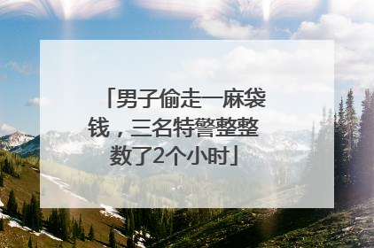 男子偷走一麻袋钱，三名特警整整数了2个小时