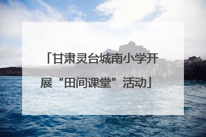 甘肃灵台城南小学开展“田间课堂”活动