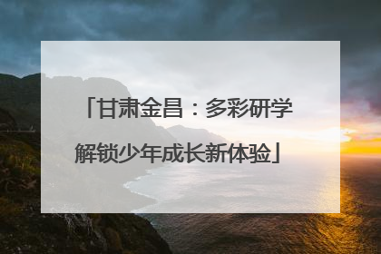 甘肃金昌：多彩研学解锁少年成长新体验