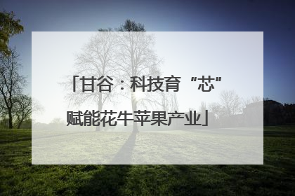 甘谷：科技育“芯”赋能花牛苹果产业