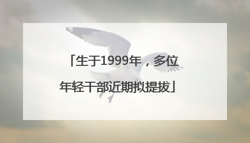生于1999年，多位年轻干部近期拟提拔