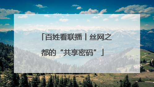百姓看联播丨丝网之都的“共享密码”