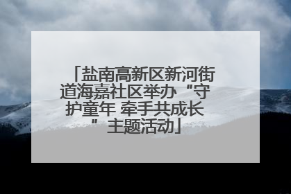 盐南高新区新河街道海嘉社区举办“守护童年 牵手共成长”主题活动