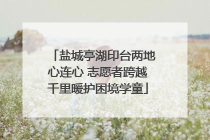 盐城亭湖印台两地心连心 志愿者跨越千里暖护困境学童