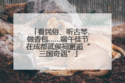 看民俗、听古琴、做香包……端午佳节在成都武侯祠邂逅“三国奇遇”