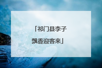 祁门县李子飘香迎客来