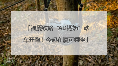 福厦铁路“AD钙奶”动车开跑！今起在厦可乘坐
