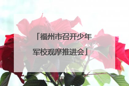 福州市召开少年军校观摩推进会