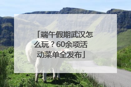 端午假期武汉怎么玩？60余项活动菜单全发布