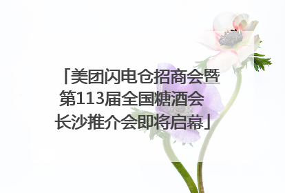 美团闪电仓招商会暨第113届全国糖酒会长沙推介会即将启幕