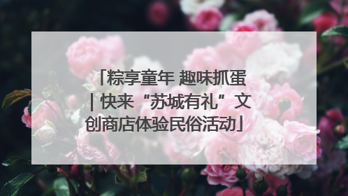 粽享童年 趣味抓蛋｜快来“苏城有礼”文创商店体验民俗活动