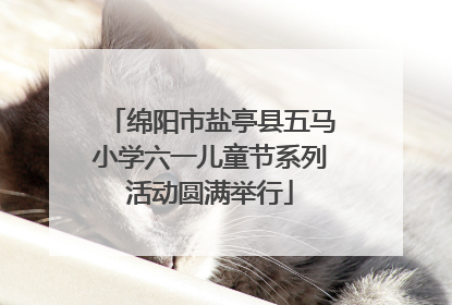 绵阳市盐亭县五马小学六一儿童节系列活动圆满举行