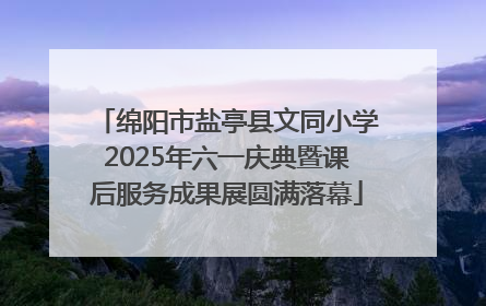 绵阳市盐亭县文同小学2025年六一庆典暨课后服务成果展圆满落幕