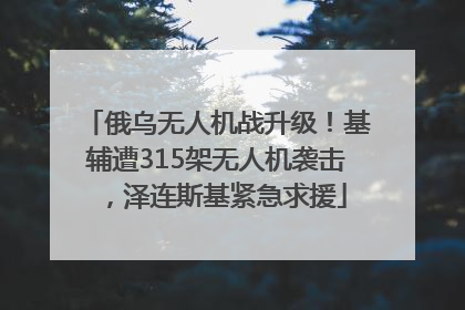 俄乌无人机战升级！基辅遭315架无人机袭击，泽连斯基紧急求援
