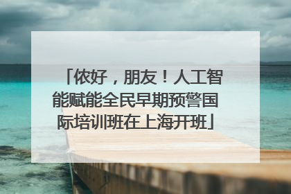 侬好，朋友！人工智能赋能全民早期预警国际培训班在上海开班
