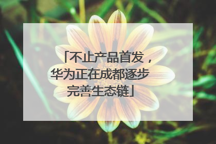 不止产品首发，华为正在成都逐步完善生态链