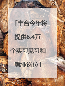 丰台今年将提供6.4万个实习见习和就业岗位