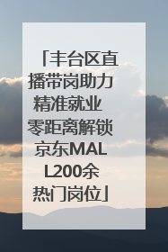 丰台区直播带岗助力精准就业 零距离解锁京东MALL200余热门岗位