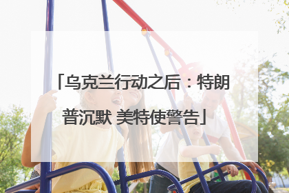 乌克兰行动之后：特朗普沉默 美特使警告