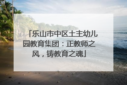 乐山市中区土主幼儿园教育集团：正教师之风，铸教育之魂