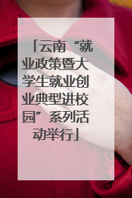 云南“就业政策暨大学生就业创业典型进校园”系列活动举行