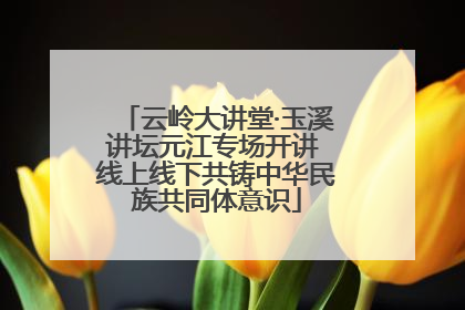云岭大讲堂·玉溪讲坛元江专场开讲 线上线下共铸中华民族共同体意识
