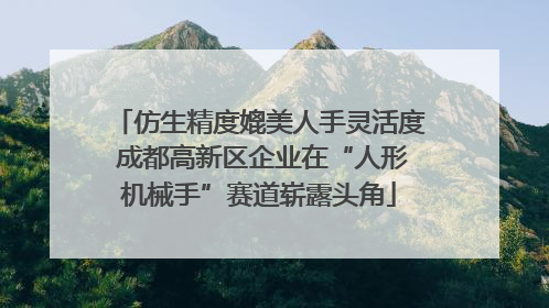仿生精度媲美人手灵活度 成都高新区企业在“人形机械手”赛道崭露头角