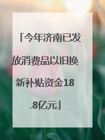 今年济南已发放消费品以旧换新补贴资金18.8亿元