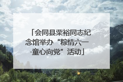 会同县粟裕同志纪念馆举办“粽情六一·童心向党”活动