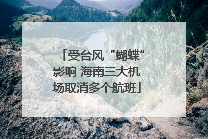 受台风“蝴蝶”影响 海南三大机场取消多个航班