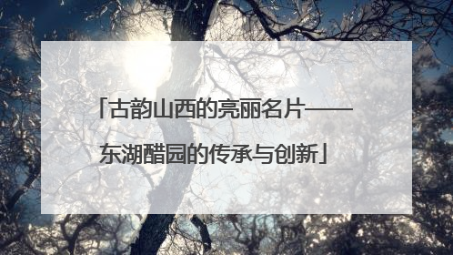古韵山西的亮丽名片——东湖醋园的传承与创新