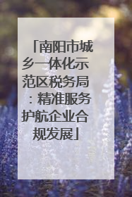 南阳市城乡一体化示范区税务局：精准服务护航企业合规发展