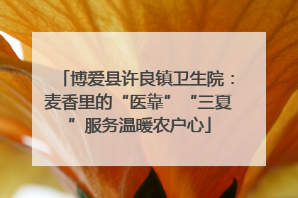 博爱县许良镇卫生院：麦香里的“医靠”“三夏”服务温暖农户心